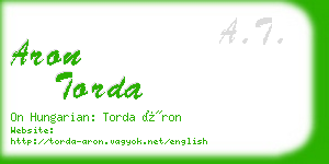 aron torda business card